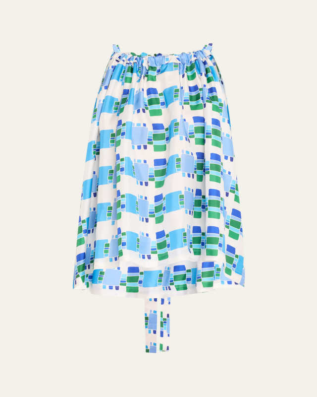 Brigitte Kakanias-Print Silk Blouse